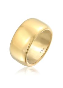 Silberring Elli Premium "Ring Breit Schlicht Bandring Trend 925 Sterling Silber" Gr. 58, gold, Fingerringe, Damen, 58, Silber 925 (Sterlingsilber), Silberring