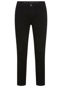7/8-Jeans MAC "Dream Summer", Damen, Gr. 46, L&auml;nge 28, schwarz, schwarz, Denim/Jeans, Obermaterial: 75% Baumwolle, 12% Modal, 9% Polyester, 4% Elasthan, figurbetont kn&ouml;chelfrei, Jeans 7/8-Jeans, verk&uuml;rzt mit Schlitz am Saum
