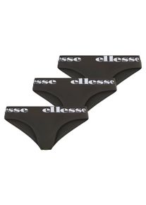 Slip Ellesse "SHARLIA 3 PACK UNDERWEAR", Damen, Gr. 44 (16), 3 Stk., schwarz, Obermaterial: 95% Baumwolle, 5% Elasthan, Unterhosen Slip, aus Baumwolle und Elasthan, mit elastischem Bund, f&uuml;r Erwachsene