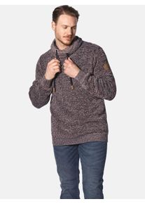 Schalkragenpullover Jan Vanderstorm "Pullover LARNO", Herren, Gr. L, rot (dunkelrot melange), Obermaterial: 100% Baumwolle CO., Pullover Schalkragenpullover