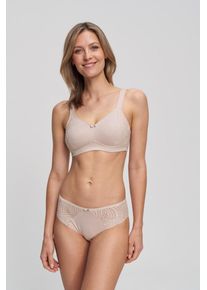 Minimizer-BH SuSa "Minimizer ohne B&uuml;gel Nizza", Damen, Gr. 95, Cup E, sand, Obermaterial: 75% Baumwolle, 20% Polyamid, 5% Elasthan, unifarben, elastisch, BHs Minimizer-BH, reduziert die B&uuml;ste optisch um eine Cup-Gr&ouml;&szlig;e, ohne B&uuml;gel