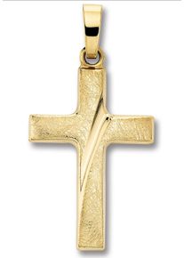 Kettenanh&auml;nger ONE ELEMENT "Kreuz Anh&auml;nger aus 333 Gelbgold", gold, Schmuckanh&auml;nger, Damen, Gelbgold 333, Kettenanh&auml;nger