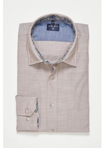 Langarmhemd MARVELIS, Damen, Gr. XL, N-Gr, taupe, Web, Obermaterial: 52% Lyocell, 48% Baumwolle, unifarben mit Farbeinsatz, h&uuml;ftbedeckend, Rundhals, 2-Knopf-Manschette, Hemden Langarmhemd, in Leinen-Optik