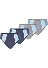 Slip Babista "4er Pack Sportslip QUARION", Herren, Gr. L-XL, blau, Obermaterial: 50% Baumwolle CO. 50% Polyester PES., Unterhosen Slip