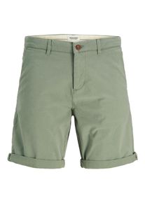 Jack & Jones Chinohose JACK & JONES "JPSTMARCO ERIK CHINO SHORT MID", Herren, Gr. S, N-Gr, gr&uuml;n (agave gr&uuml;n), Web, Obermaterial: 98% Baumwolle, 2% Elasthan, unifarben, regular fit normal, Hosen Chinohose