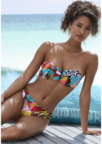 B&uuml;gel-Bandeau-Bikini Bruno Banani "Onyx", Damen, Gr. 42, Cup B, bunt, Polyamid, bedruckt, Bikini-Sets B&uuml;gel-Bandeau-Bikini, mit kontrastfarbigen Details, Topseller