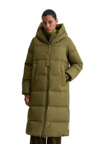 Marc O'Polo Daunenmantel MARC O'POLO, Damen, Gr. 36, mossy olive, Web, Obermaterial: 100% Polyester. Futter: 100% Polyamid. F&uuml;llung: 80% Daunen, 20% Federn, regular fit lang, elastischer Bund, M&auml;ntel Daunenmantel, am Saum mit seitlichen Zipper-Schlitzen