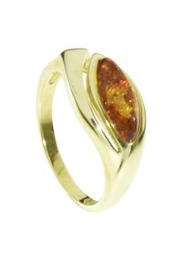 Fingerring OSTSEE-SCHMUCK "- Jalin - Gold 333/000 - Bernstein" Gr. 58, gold (gold 333, goldfarben, gelb), Fingerringe, Damen, 58, Fingerring