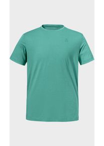 Sch&ouml;ffel Funktionsshirt SCH&Ouml;FFEL "T Shirt Buchberg M", Herren, Gr. 46, 6405, gr&uuml;n, Oberstoff: 60% Baumwolle, 40% Polyester, Rundhals, Shirts Funktionsshirt
