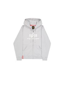 Hoodie Alpha Industries "Basic Zip Hoodie BL PP", Herren, Gr. XXL, grau (pastel grau), Obermaterial: 80% Baumwolle, 20% Polyester, regular fit, Sweatshirts Hoodie