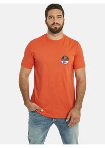Rundhalsshirt Jan Vanderstorm "T-Shirt GARMANN", Herren, Gr. XL, orange, Obermaterial: 100% Baumwolle CO., Shirts Rundhalsshirt