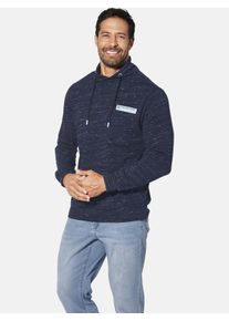 Sweatshirt Jan Vanderstorm "Sweatshirt KERVIK", Herren, Gr. 5XL, blau (dunkelblau melange), Obermaterial: 90% Baumwolle CO. 10% Polyester COOLMAX PES(Coolmax)., Sweatshirts Sweatshirt