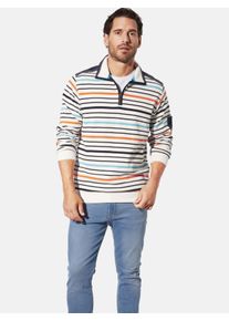 Sweatshirt Babista "Sweatshirt KORDUN", Herren, Gr. M, wei&szlig; (wei&szlig; gestreift), Obermaterial: 100% Baumwolle CO., Sweatshirts Sweatshirt