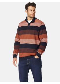 Sweatshirt Babista "Sweatshirt FLAGIORESTI", Herren, Gr. M, orange (orange gestreift), Obermaterial: 100% Baumwolle CO., Sweatshirts Sweatshirt