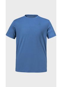 Sch&ouml;ffel Funktionsshirt SCH&Ouml;FFEL "T Shirt Buchberg M", Herren, Gr. 46, 0840, blau, Oberstoff: 60% Baumwolle, 40% Polyester, Rundhals, Shirts Funktionsshirt