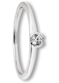 Goldring ONE ELEMENT "Zirkonia Ring aus 333 Wei&szlig;gold" Gr. 57, silber, Fingerringe, Damen, 57,mit Zirkonia, Wei&szlig;gold 333, Goldring
