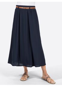 Schlupfrock Inspirationen, Damen, Gr. 19, blau (nachtblau), 100% Viskose, unifarben, lang, R&ouml;cke Schlupfrock