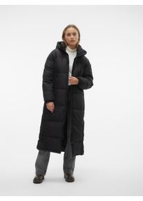V&eacute;ro Moda Steppmantel VERO MODA "VMKLEA LONG COAT NOOS", Damen, Gr. M, schwarz, Web, Obermaterial: 100% Polyester, unifarben, ca. Mitte Wade, M&auml;ntel Steppmantel