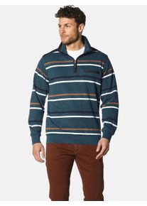 Sweatshirt Babista "Sweatshirt PAONESSI", Herren, Gr. L, blau (petrol gestreift), Obermaterial: 100% Baumwolle CO., Sweatshirts Sweatshirt