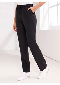 Schlupfhose, Damen, Gr. 46, Normalgr&ouml;&szlig;en, schwarz, 100% Polyester, unifarben, Hosen Schlupfhose