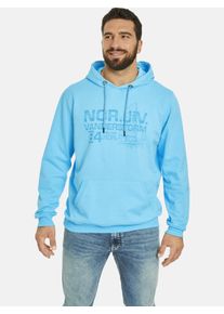Kapuzensweatshirt Jan Vanderstorm "Sweatshirt JEPPE", Herren, Gr. XL, blau (t&uuml;rkis), Obermaterial: 100% Baumwolle CO., Sweatshirts Kapuzensweatshirt