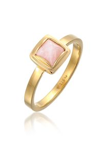Silberring Elli Premium "Ring Solit&auml;re Rosa Quarz Pyramid 925 Silber" Gr. 56, gold, Fingerringe, Damen, 56, Silber 925 (Sterlingsilber), Silberring