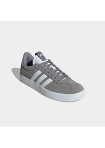 Sneaker adidas Sportswear "VL COURT 3.0", Herren, Gr. 49, grau (grau three, ftwr wei&szlig;, ftwr wei&szlig;), Leder, Synthetik, Schuhe Sneaker, inspiriert vom Design des adidas samba, Topseller
