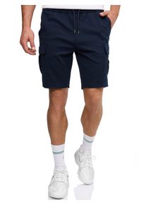 Shorts INDICODE "INNello cargo shorts", Herren, Gr. S, N-Gr, sky captain, Web, Obermaterial: 95% Polyester, 5% Elasthan, bedruckt, regular fit kniefrei, Hosen Shorts