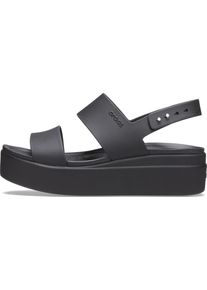Keilsandalette Crocs "Brooklyn Low Wedge", Damen, Gr. 36, schwarz (schwarz, uni), Croslite&trade;, Schuhe Keilsandalette, Sommerschuh, Sandale, Keilabsatz, mit modischer Plateausohle