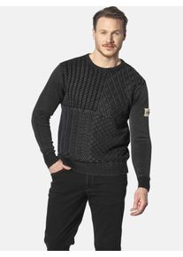 Strickpullover Jan Vanderstorm "Pullover RABBE", Herren, Gr. 3XL, schwarz, Obermaterial: 100% Baumwolle CO., Pullover Strickpullover