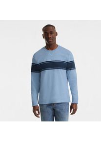 LANDS' END Flammgarn-Shirt aus reiner Baumwolle, Herren,  Blau, Baumwolle, by Lands' End
