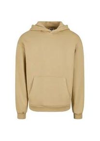 Kapuzenpullover Urban Classics "Urban Classics Fluffy Hoody", Herren, Gr. 4XL, unionbeige, 70% Baumwolle, 30% Polyester, unifarben, normal, ohne Ausschnitt, Pullover Kapuzenpullover