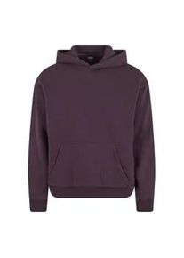 Kapuzenpullover Urban Classics "Urban Classics Fluffy Hoody", Herren, Gr. M, plumlila, 70% Baumwolle, 30% Polyester, unifarben, normal, ohne Ausschnitt, Pullover Kapuzenpullover