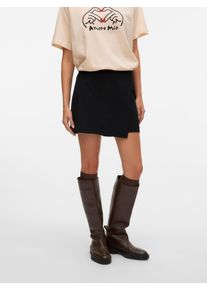 V&eacute;ro Moda Shorts VERO MODA "VMMELINA HW SHORT SKORT SOLID NOOS", Damen, Gr. L (40), N-Gr, schwarz, Web, Obermaterial: 69% Polyester, 28% Viskose, 3% Elasthan, unifarben, relaxed fit kurz, Hosen Shorts