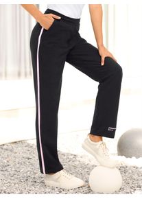 Sporthose Catamaran, Damen, Gr. 44/46, Normalgr&ouml;&szlig;en, rosa (schwarz, ros&eacute;), 100% Baumwolle, unifarben, lang, Hosen Sporthose