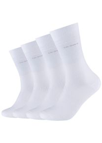 Socken Camano "ca-soft", Damen, Gr. 35-38, wei&szlig;, Baumwollmischung, unifarben, normal, Socken Socken, mit verst&auml;rktem Fersen- und Zehenbereich