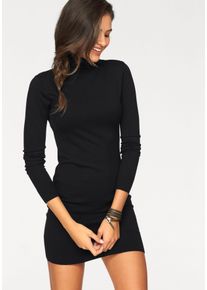 Strickkleid AJC, Damen, Gr. 42, N-Gr, schwarz, Feinstrick, Obermaterial: 70% Viskose, 30% Polyamid, unifarben, Basic, sehr figurbetont mini, hoch geschlossener Ausschnitt, eng Rippb&uuml;ndchen, Kleider Strickkleid, mit Rollkragen aus Viskosemischung, Topseller