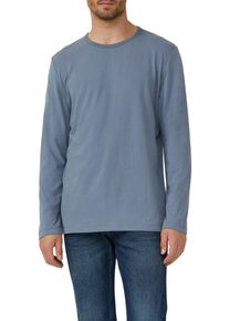 Longsleeve s.Oliver, Herren, Gr. S, dusty blau, Jersey, Obermaterial: 100% Baumwolle, unifarben, normal h&uuml;ftbedeckend, Rundhals, Shirts Longsleeve, mit Rundhals