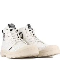 Schn&uuml;rboots Palladium "STRANGER THINGS X PAMPA DEMODOG", Herren, Gr. 46, cream wei&szlig;, Textil, Schuhe Schn&uuml;rboots, Schn&uuml;rstiefel aus Canvas mit Print