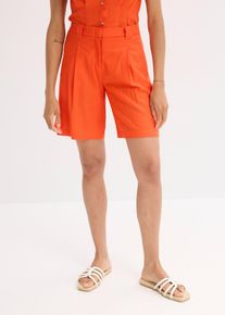 bonprix Shorts aus leichtem Leinen-Mix, rot, Gr.54, stillvolle Shorts aus luftigem Leinenmix