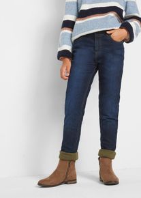 bonprix Thermojeans mit Jerseyfutter Mid Waist, blau, Gr.158, Sch&ouml;ne ThermoJeans mit w&auml;rmender Funktion, 82% Baumwolle