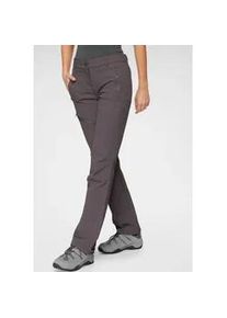 Funktionshose Polarino, Damen, Gr. 42, N-Gr, grau (dunkelgrau), Obermaterial: 92% Polyamid, 8% Elasthan, schmal lang, Hosen Funktionshose, mit Rei&szlig;verschlusstaschen