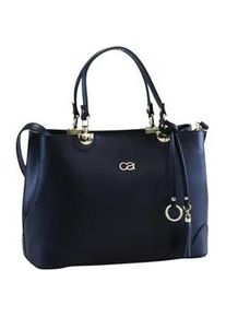 Henkeltasche "Doris", Damen, Gr. B/H/T: 31cm x 23cm x 11cm onesize, schwarz, Leder, Collezione Alessandro, Taschen, hochwertiges Rindsleder mit Quaste und Anh&auml;nger