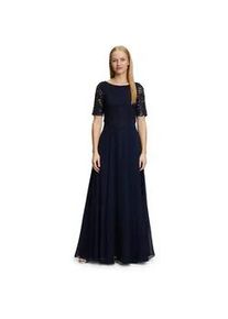 Abendkleid Vera Mont "Damen mit Spitze", Damen, Gr. 38, Normalgr&ouml;&szlig;en, blau (night sky), Obermaterial: 100% Polyester; Futter: 100% Polyester, ausgestellt lang, Rundhals, Kleider Abendkleid, Spitze