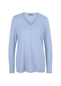 V-Pullover aus 100% Premium-Kaschmir Peter Hahn blau, 46