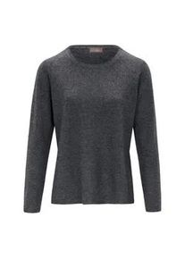 Rundhals-Pullover aus Schurwolle und Kaschmir Peter Hahn grau, 42