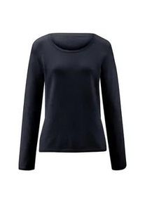 Rundhals-Pullover aus 100% Premium-Kaschmir Peter Hahn blau, 38
