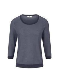 Rundhals-Pullover aus 100% SUPIMA&reg;-Baumwolle Peter Hahn blau, 48
