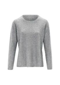 Rundhals-Pullover aus Schurwolle und Kaschmir Peter Hahn grau, 40