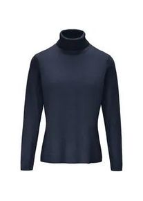 Rollkragen-Pullover aus Schurwolle und Kaschmir Peter Hahn blau, 36